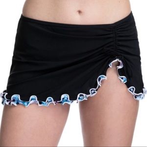 Profile by Gottex Pinwheel Side Slit Swim Skirt